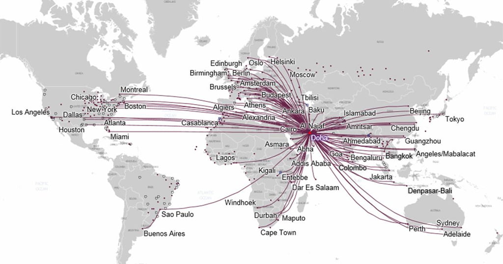 Qatar route