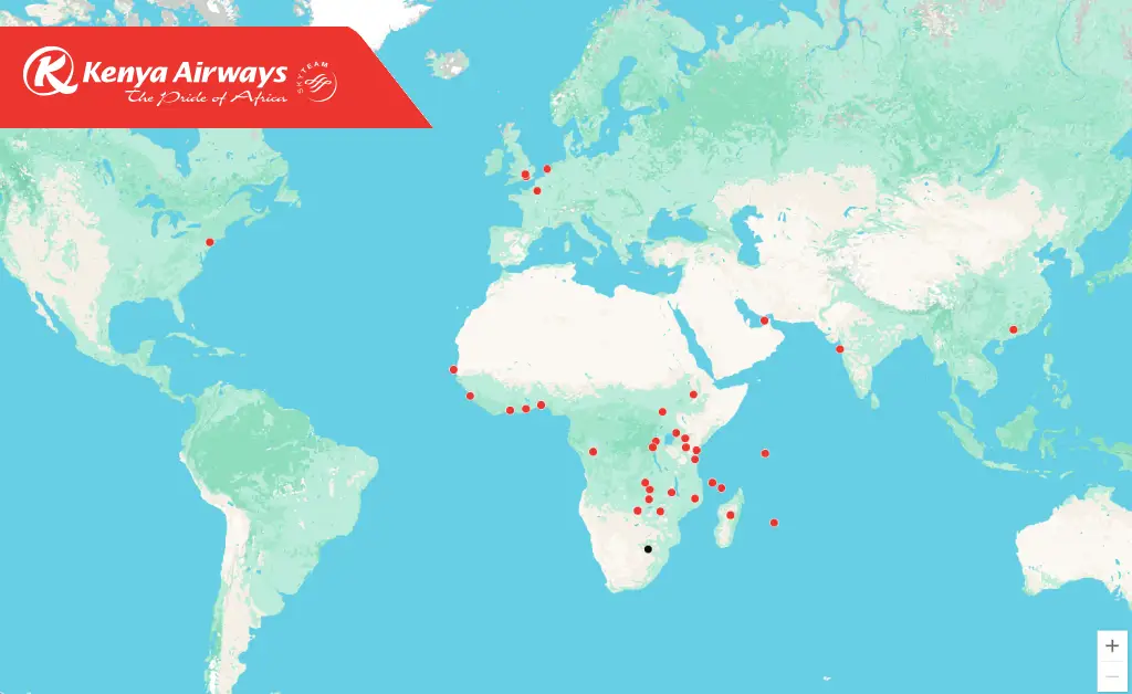 KQ Route Map 2026 KQ Route Map 2026