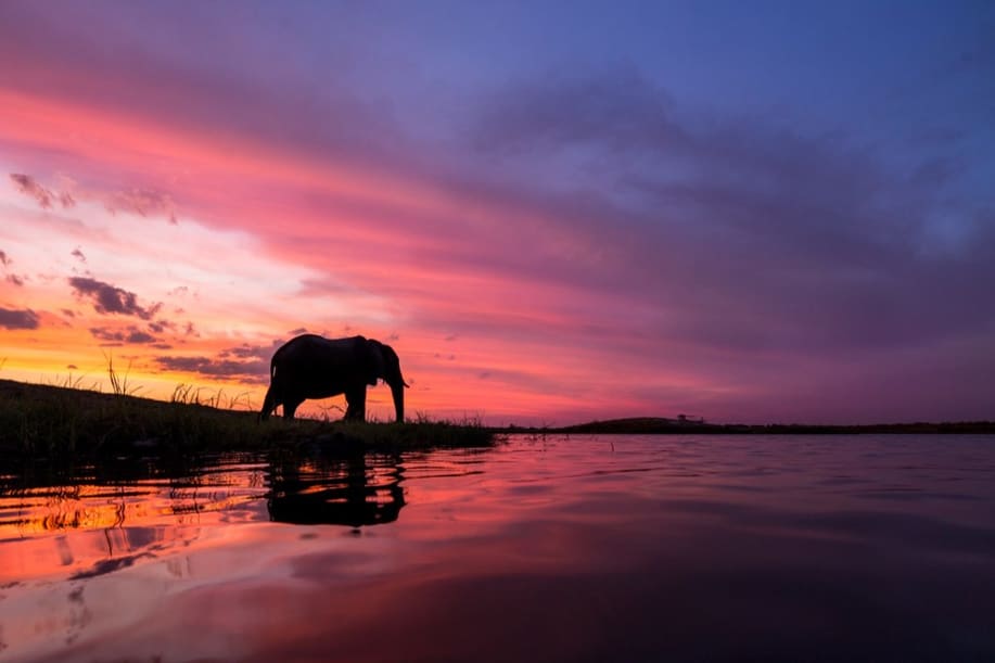 sunsets vary in botswana seasons