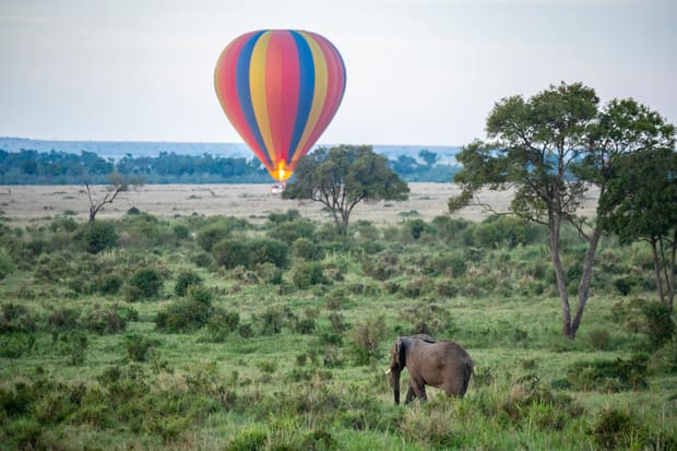 Baloon photo safari Masai Mara Kenya