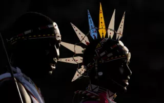 Samburu Head Dress back lit
