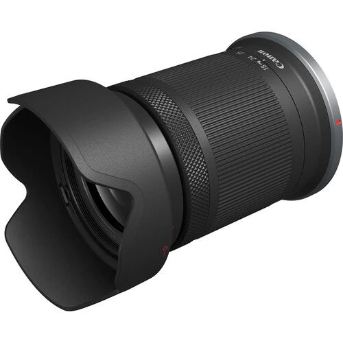 canon rf s 18 150mm f 3.5 6.3 is stm lens with lens hood