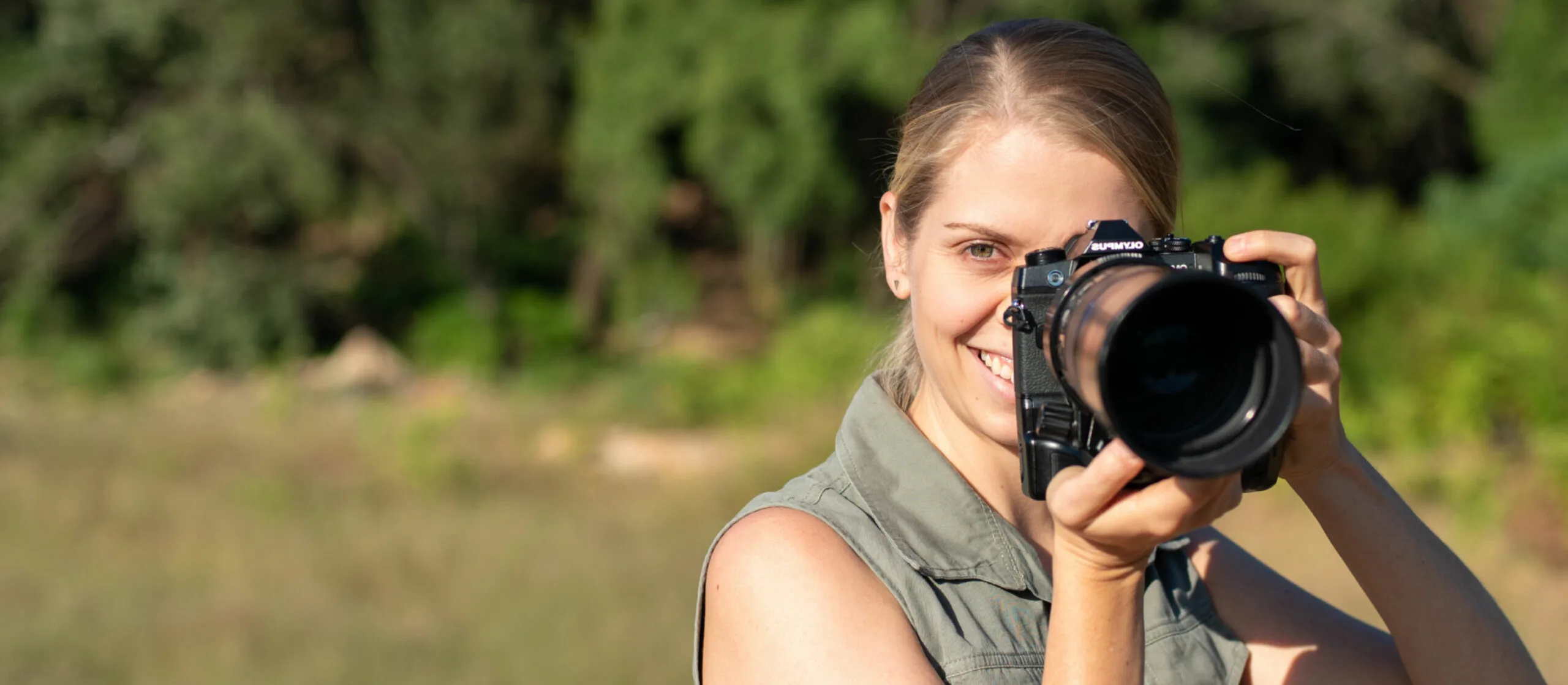 Danielle Carstens with Olympus lens cover