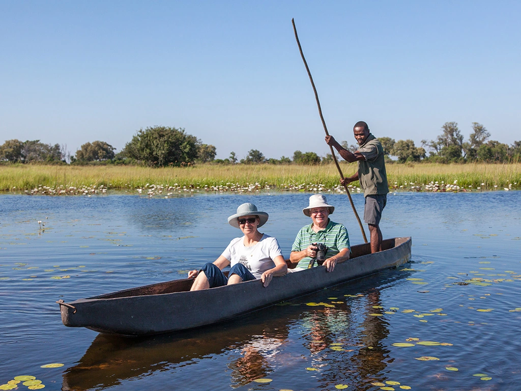 Okavango Delta River Photo Safari Mokoro in the Okavango Delta