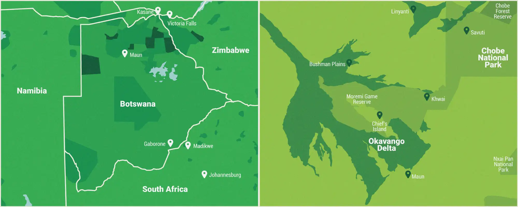 the okavango delta map in botswana Delta Map Okavango