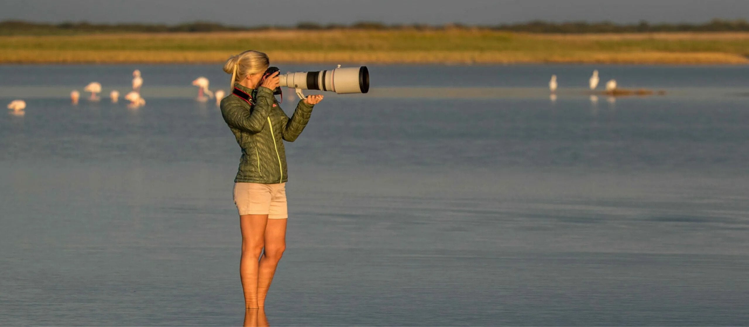 Sabine with a lens hood