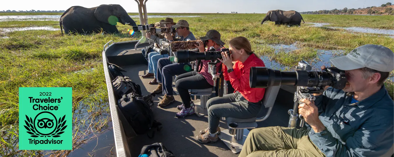 Pangolin Photo safaris clients on the photo boat