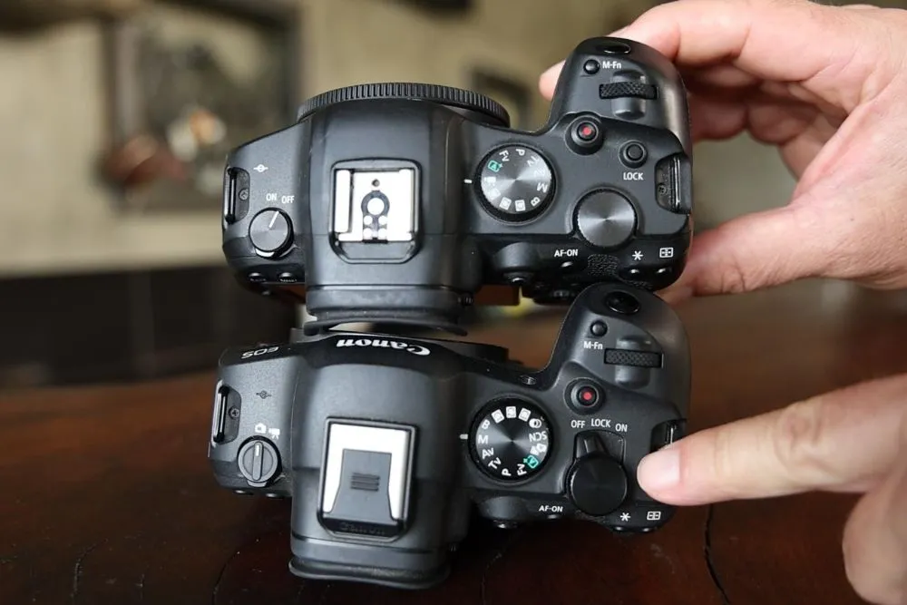 Canon EOS R6 Mark II on off switch 