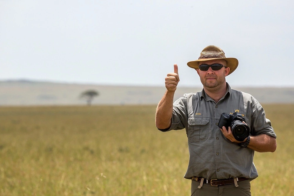 guts swanepoel in masai mara national reserve on an east africa safari Guts Swanepoel in masai mara national reserve on an east africa safari