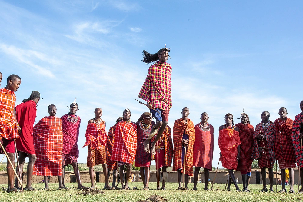 Vibrant Clothing of Maasai Warriors - Definitely one of the Masai Mara Highlights