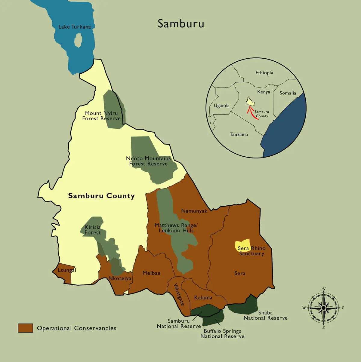 map of Samburu National Reserve