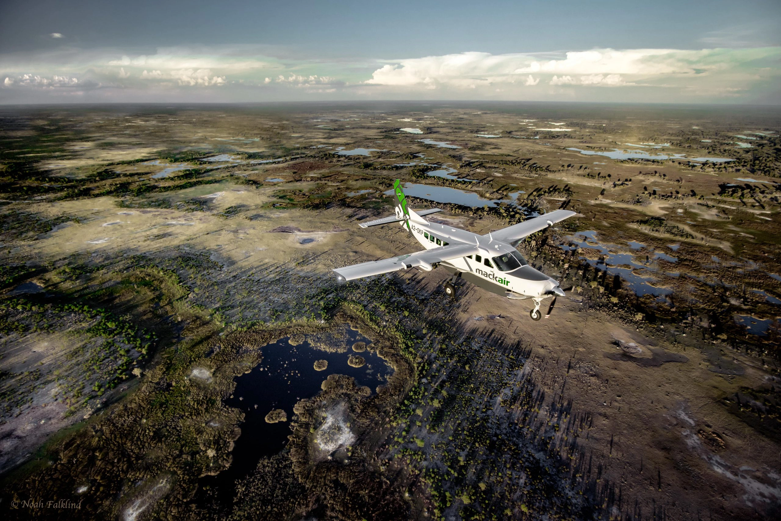 Charter flight over this inland delta