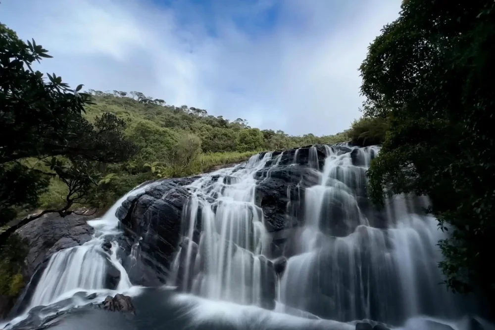 water falls horton plains national park sri lanka Baker's Falls in Horton Plains