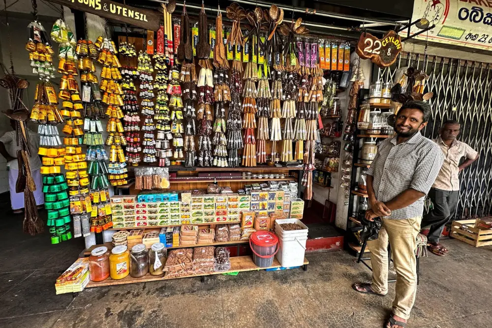 Spice merchant in Kandy, Sri Lanka