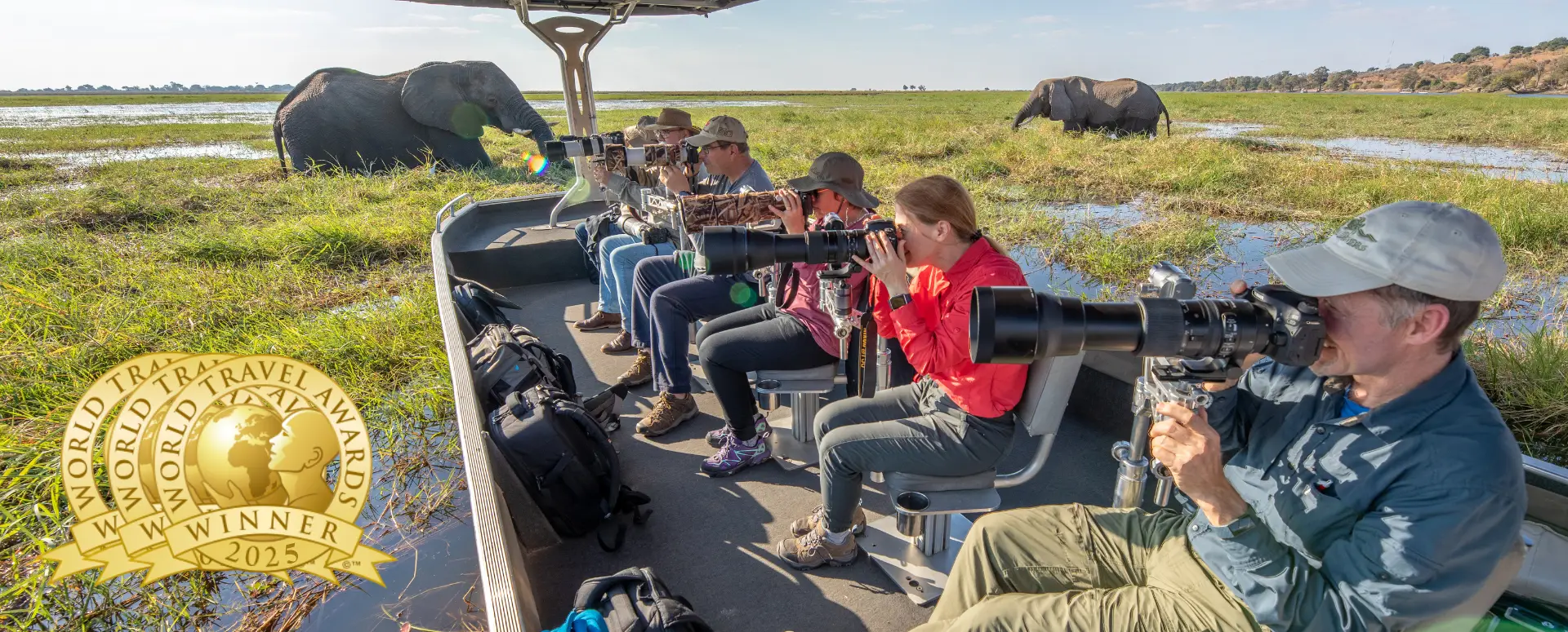 Pangolin Photo Safaris - Photo Boat on the Chobe